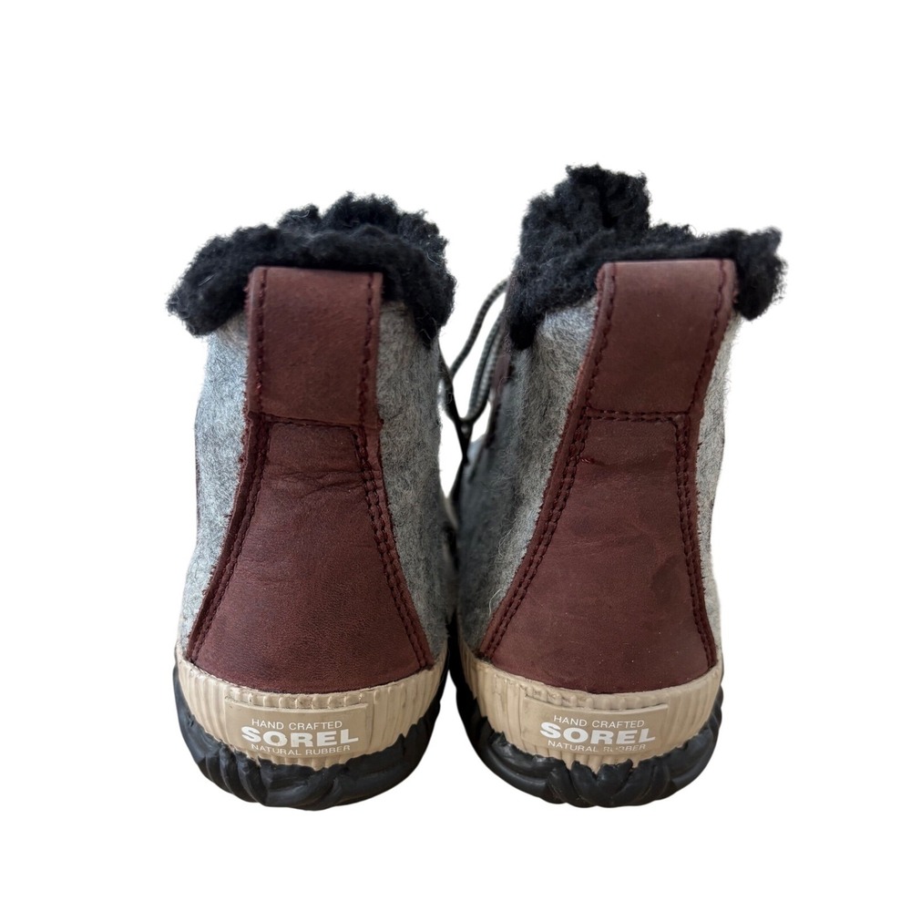 Sorel Waterproof Booties Winter Ankle‎ Boots Faux Fur Lined Gray Size 7 - Picture 5 of 13
